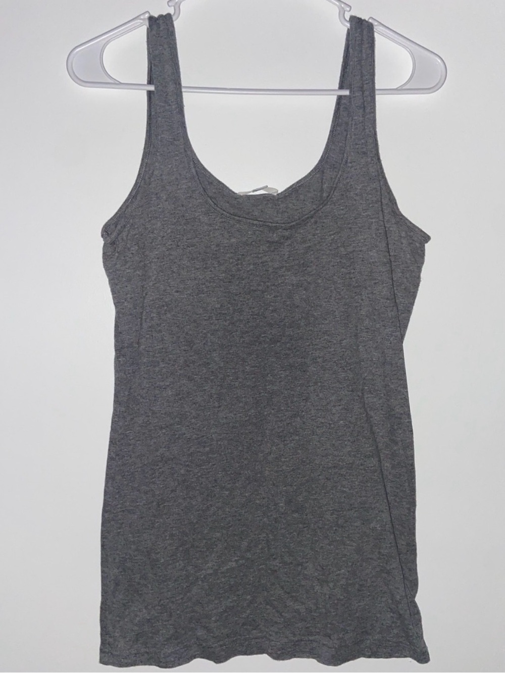 Abound Gray Ribbed Scoop Tank Top